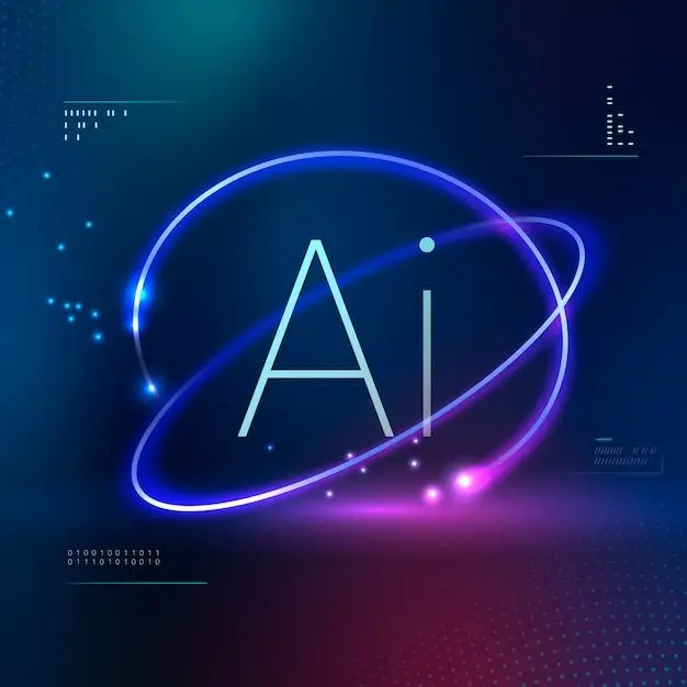 Artificial intelligence concept image with glowing neon AI text, futuristic digital background, and technology-inspired design representing the impact of artificial intelligence on digital marketing strategies.