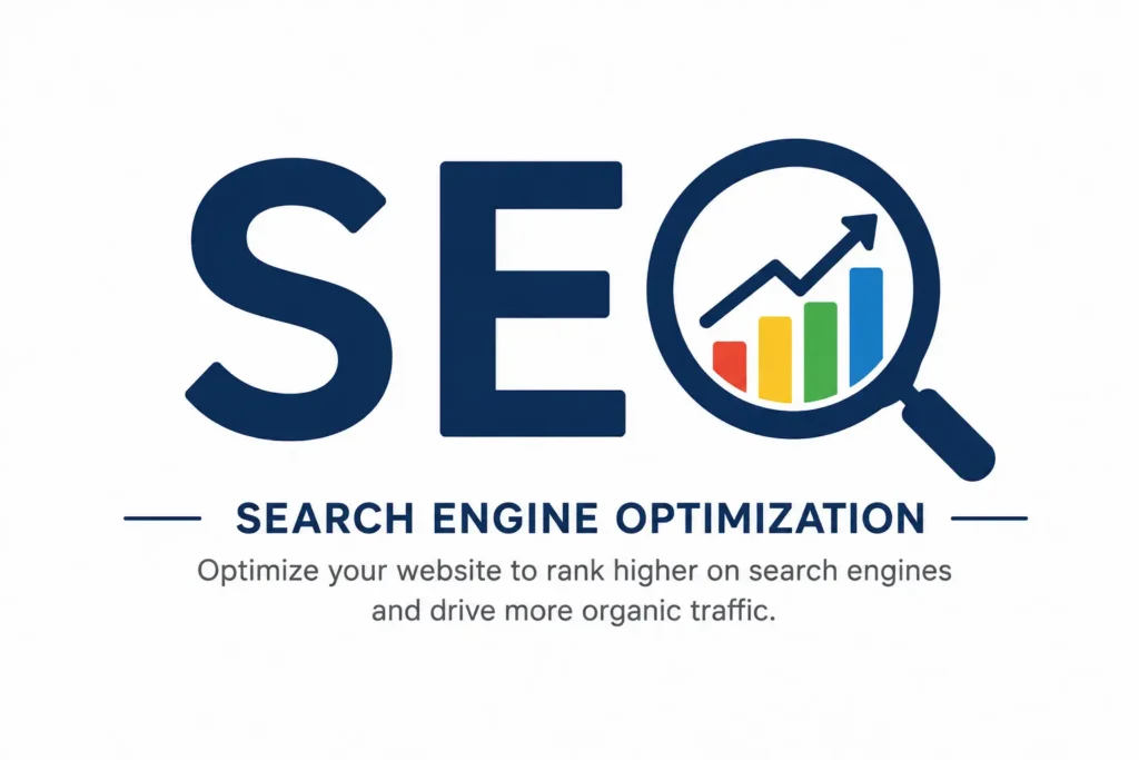 SEO vs AEO vs GEO comparison graphic showing Geographic Engine Optimization (GEO) with a globe, location pin, and growth chart representing local search visibility and location-based content optimization.